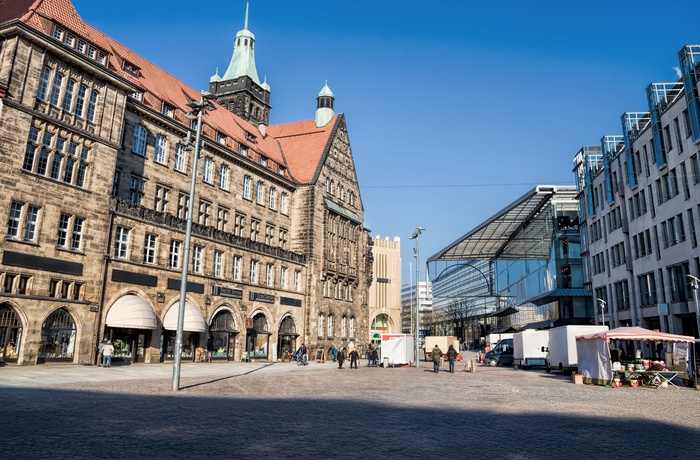 Centrum i Chemnitz - Midttyskland