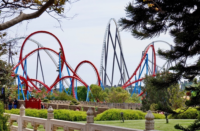 Rutsjebane i Port Aventura, Costa Dorada i Spanien