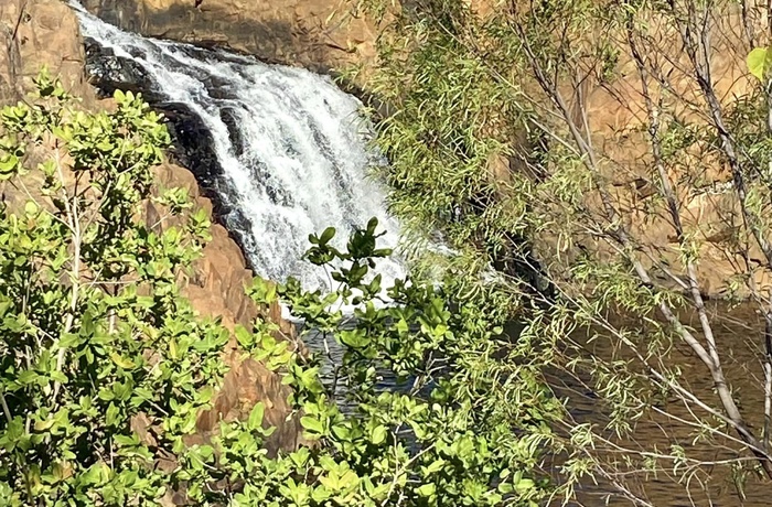 Nærbillede af vandfaldet Edith Falls i Northern Territory