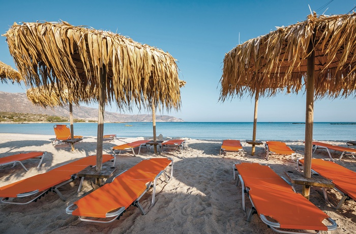 Solsenge på Elafonissi stranden på Kreta - Grækenland