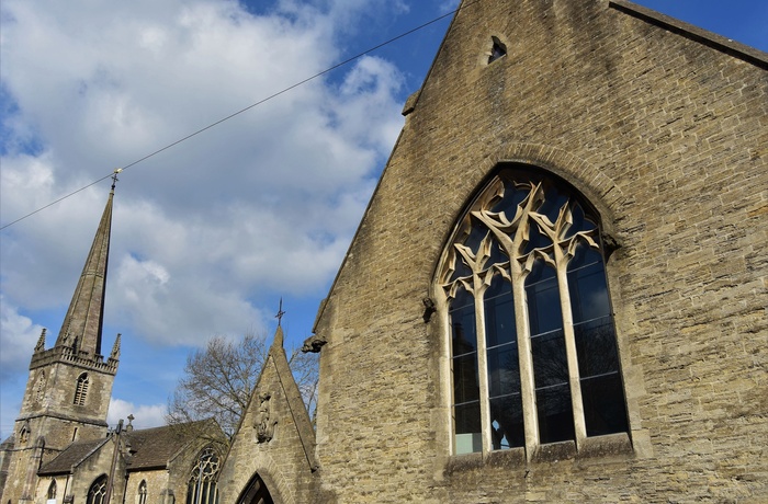 England, Somerset - kig mod kirken Saint John the Baptist i Frome