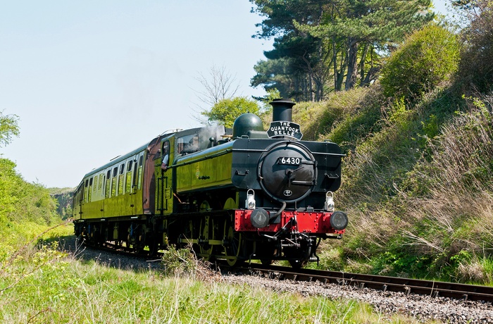 England, Somerset - lokomotive the  Quantock Belle fra West Somerset Railway for fuld damp
