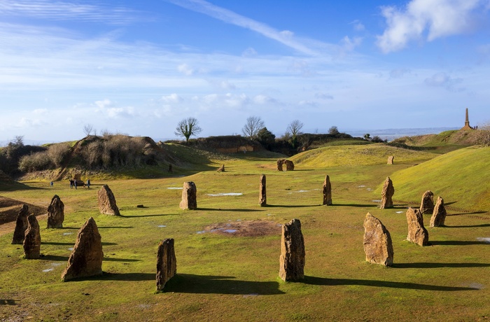 England, Somerset - stencirkel på toppen af Ham Hill