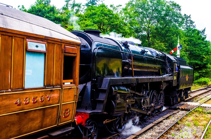 England, Yorkshire - imponerende damplokomotiv på North Yorkshire Moors Railway