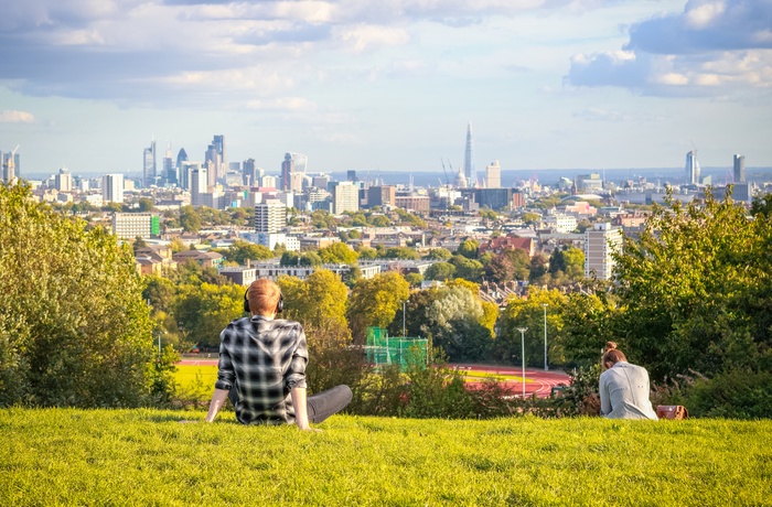 Udsigt til London fra Hampstead Heath, England