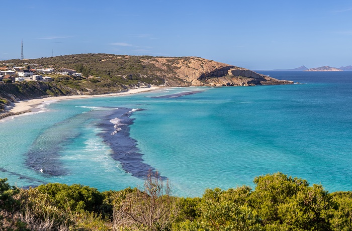 Lækkert turkisgrønt vand ved byen Esperance - Western Australia
