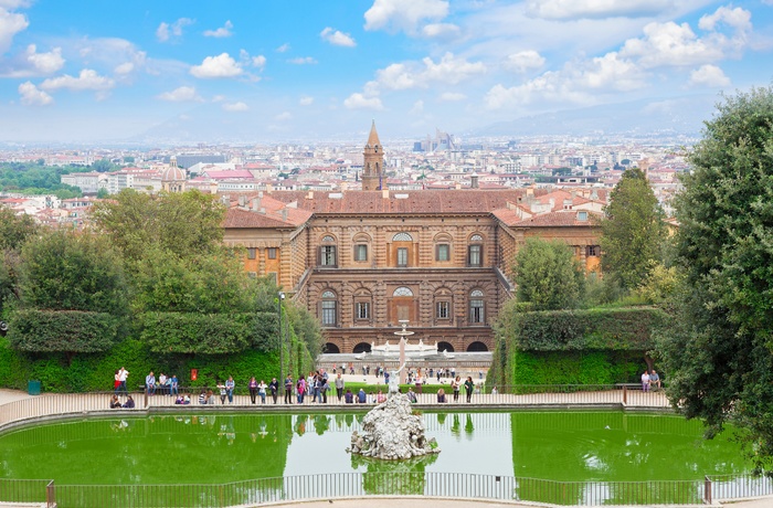 Palazzo Pitti og den store have i Firenze