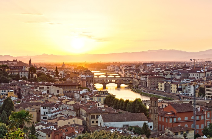 Se solnedgangen over Firenze fra Michelangelo pladsen