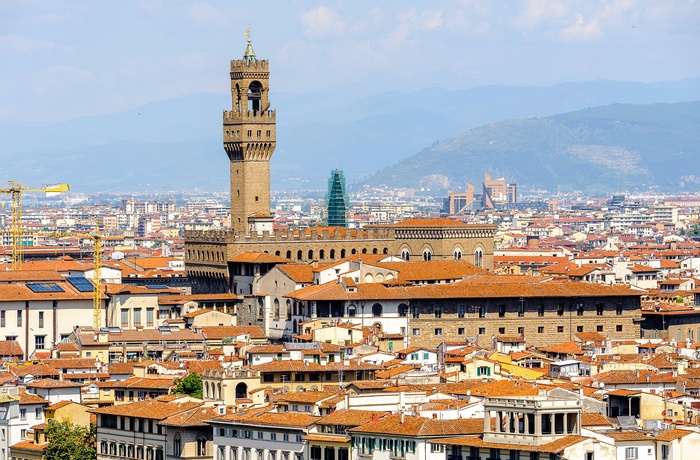 Udsigt til Palazzo Vecchio i Firenze, Toscana