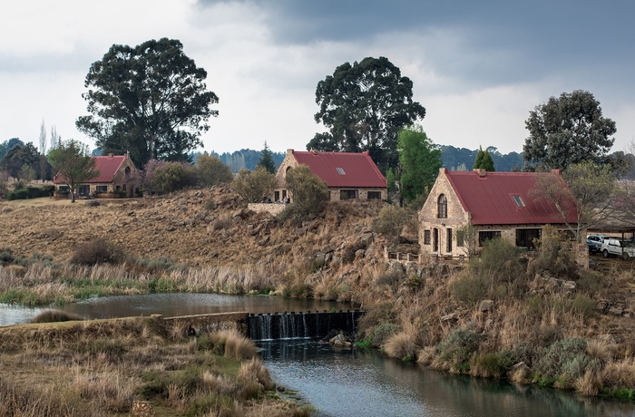 Fiskehytter udenfor byen Dullstroom i Sydafrika