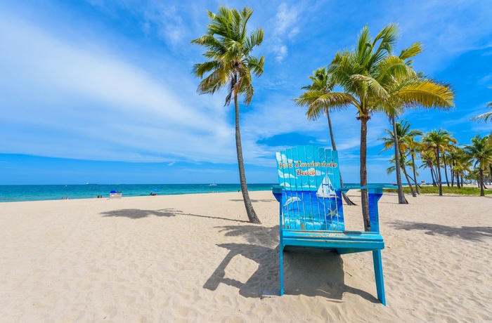 Sandstrand ved Fort Lauderdale i Florida, USA