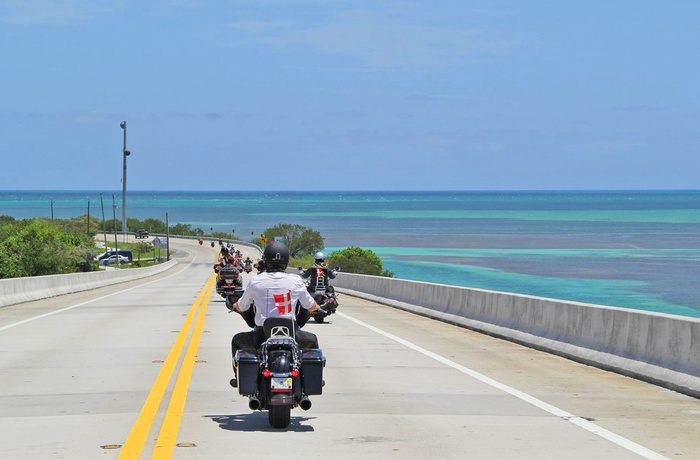 Motorcykel, Overseas Highway, Florida i USA