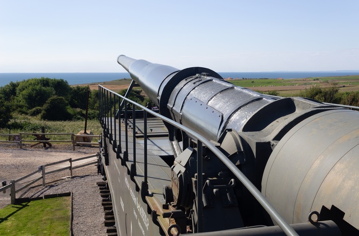Frankrig, Audinghen - kanonen Leopold på Atlantvoldsbatteriet Batterie Todt