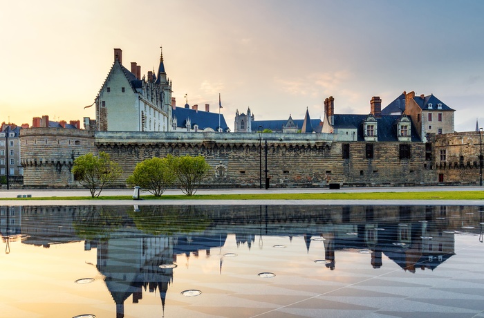 Slottet Chateau des ducs de Bretagne i Nantes, det nordvestlige Frankrig