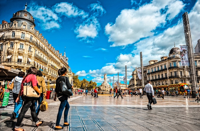 Pulserende shoppinggader i Montpellier