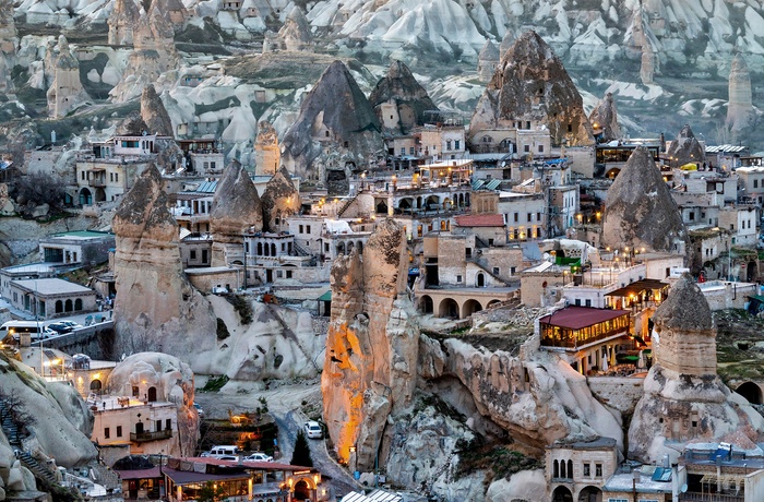Göreme om aftenen - Kappadokien i Tyrkiet
