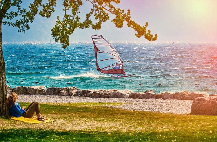 Windsurfere på Gardasøen