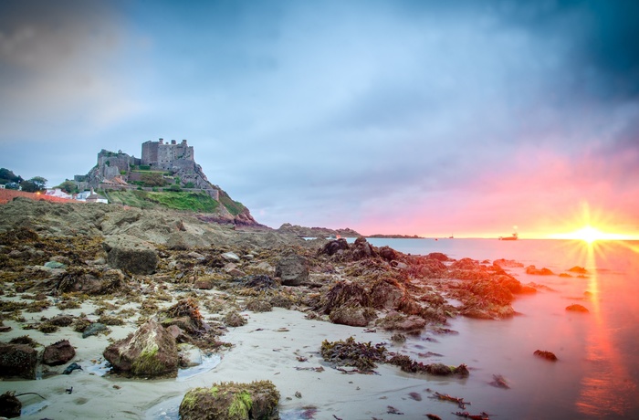 Corey Castle ved solnedgang - Jersey