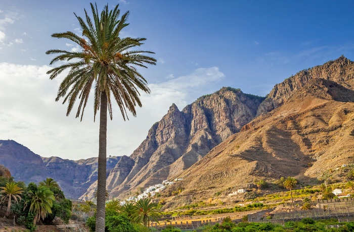 Landskabet ved byen Agaete på Gran Canaria, Spanien