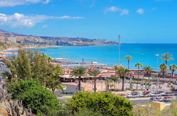 Udsigt ud over Playa del Ingles fra Maspalomas på Gran Canaria - Spanien