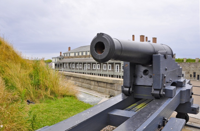 Kanon i citadellet (fæstningsanlægget) i Halifax, Canada