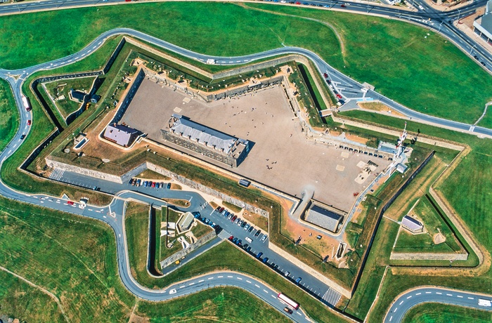 Luftfoto af citadellet (fæstningsanlægget) i Halifax, Canada