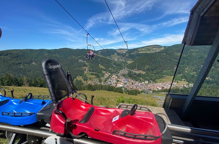 Sommer-kælkebanen Hasenhorn Rodelbahn ved Todtnau i Schwarzwald