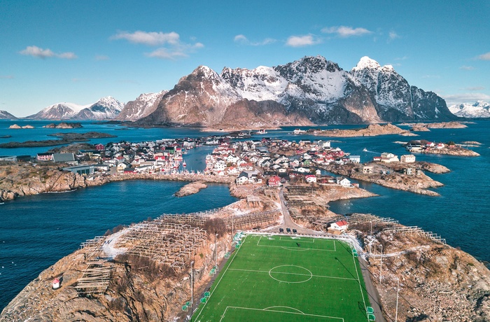 Henningsvær fodboldbane, Lofoten i Norge