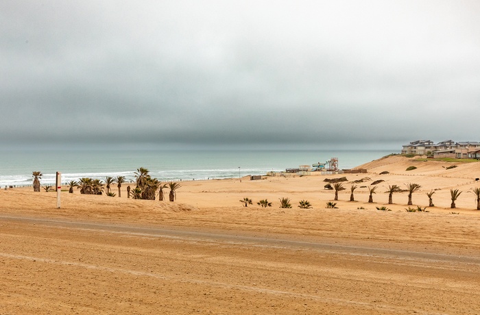 Kystbyen Henties Bay i Namibia