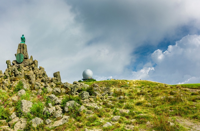 Toppen af bjerget Wasserkuppe i UNESCO Bioreservatet Rhön  - Midttyskland