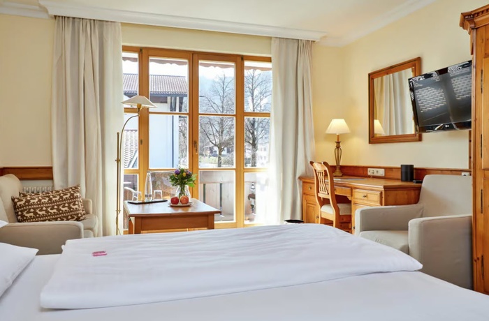 Hotel Zugspitze i Garmisch Partenkirchen, Sydtyskland - Dobbeltværelse
