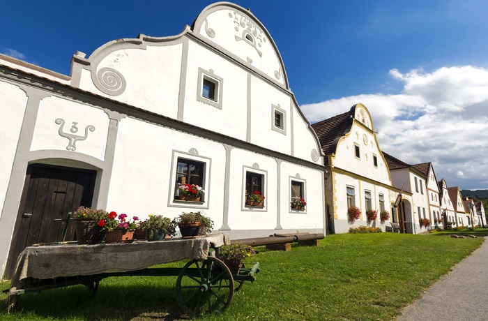 Husfacader i Holasovice