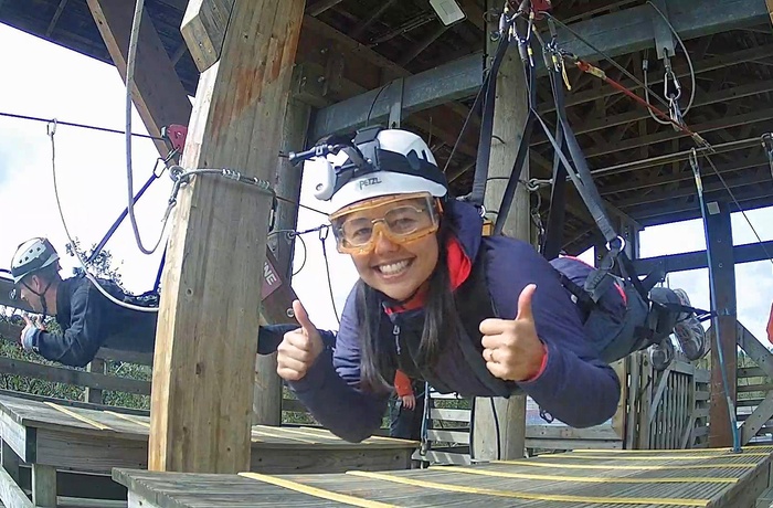 Vores rejsespecialist klar til Europas længse zipline i Hangloose Adventure Park - Sydengland