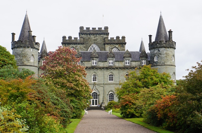 Inveraray Castle og den omkringliggende slotshave, Skotland