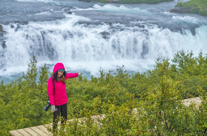 Vandfaldet Faxifoss i Island