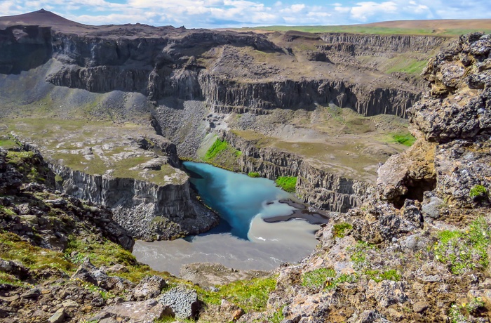 Jökulsárgljúfur kløften, en del af Vatnajökull National Park, Island