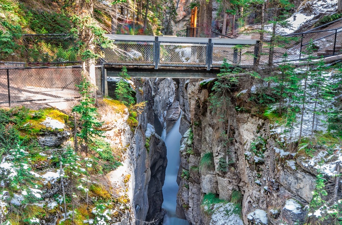 Maligne Canyon i Jasper National Park, Alberta i Canada