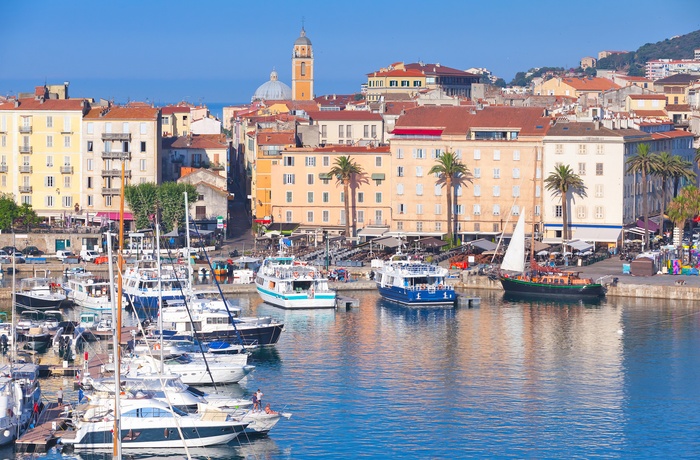 Kystbyen Ajaccio i det sydlige Korsika, Frankrig