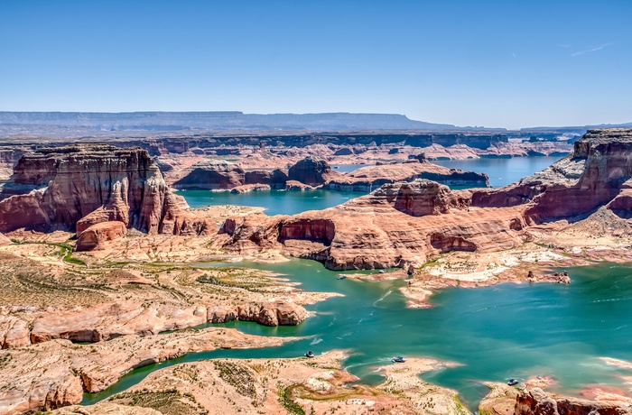 Småbåde på Lake Powell i Utah - USA