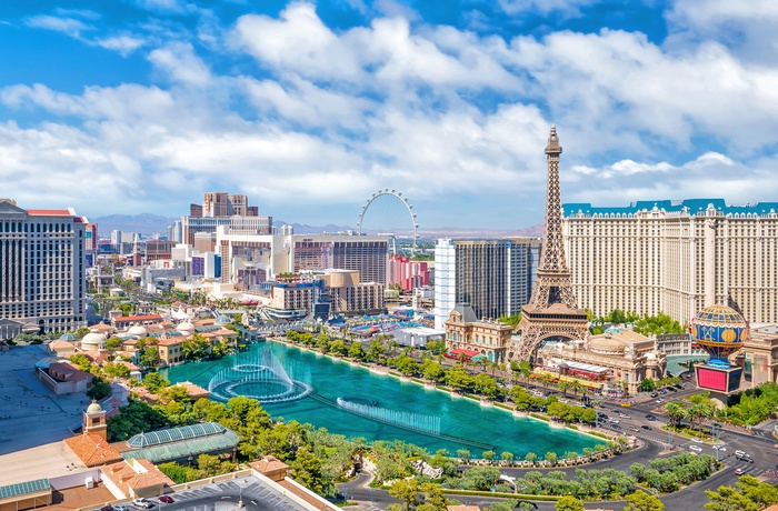 Udsigt ud over The Strip i Las Vegas, USA