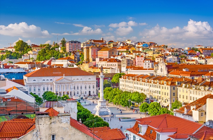 Rossio Pladsen i Lissabon