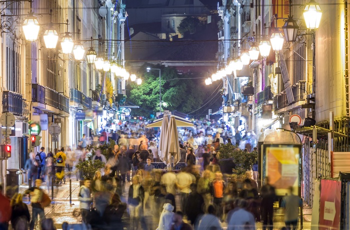 Shoppinggaden Rua Augusta i Lissabon