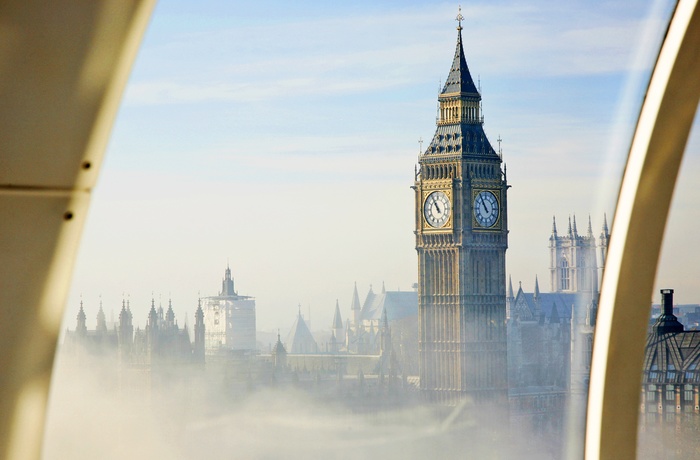 Udsigt til Big Ben fra London Eye, England