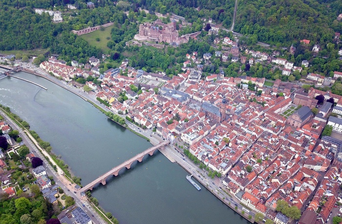 Luftfoto af Heidelberg Altstadt © Heidelberg Marketing GmbH