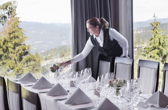 Lysebu Hotel restaurant med udsigt, Norge