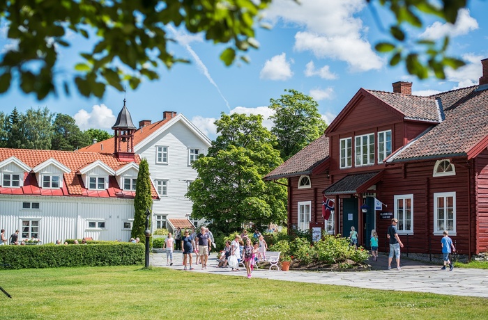 Hyggelig bygningsmiljø på Hadeland Glasværk