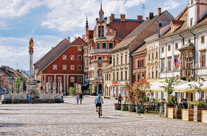 Den gamle bydel i Maribor i Slovenien
