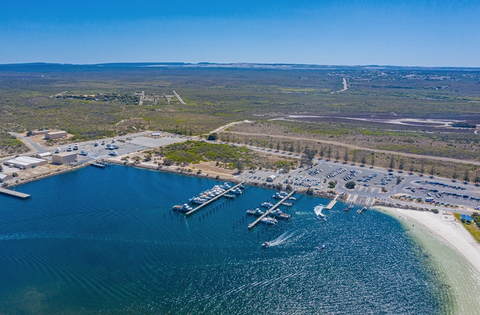Luftfoto af marinaen i Jurien Bay - Western Australia