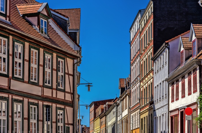 Gamle huse i Schwerin, Mecklenburg-Vorpommern i Tyskland