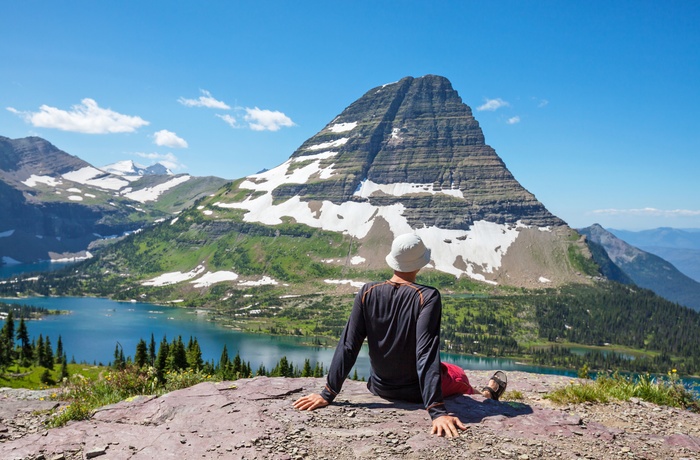 På vandring i Glacier National Park, Montana i USA